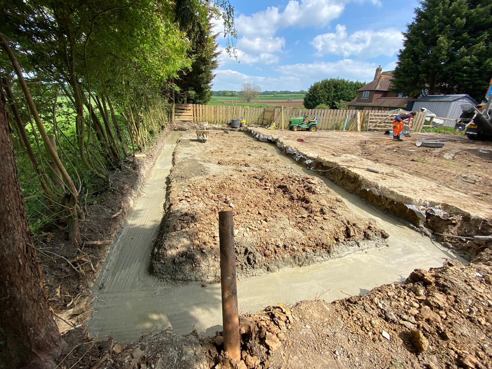 groundworks foundation for a wall